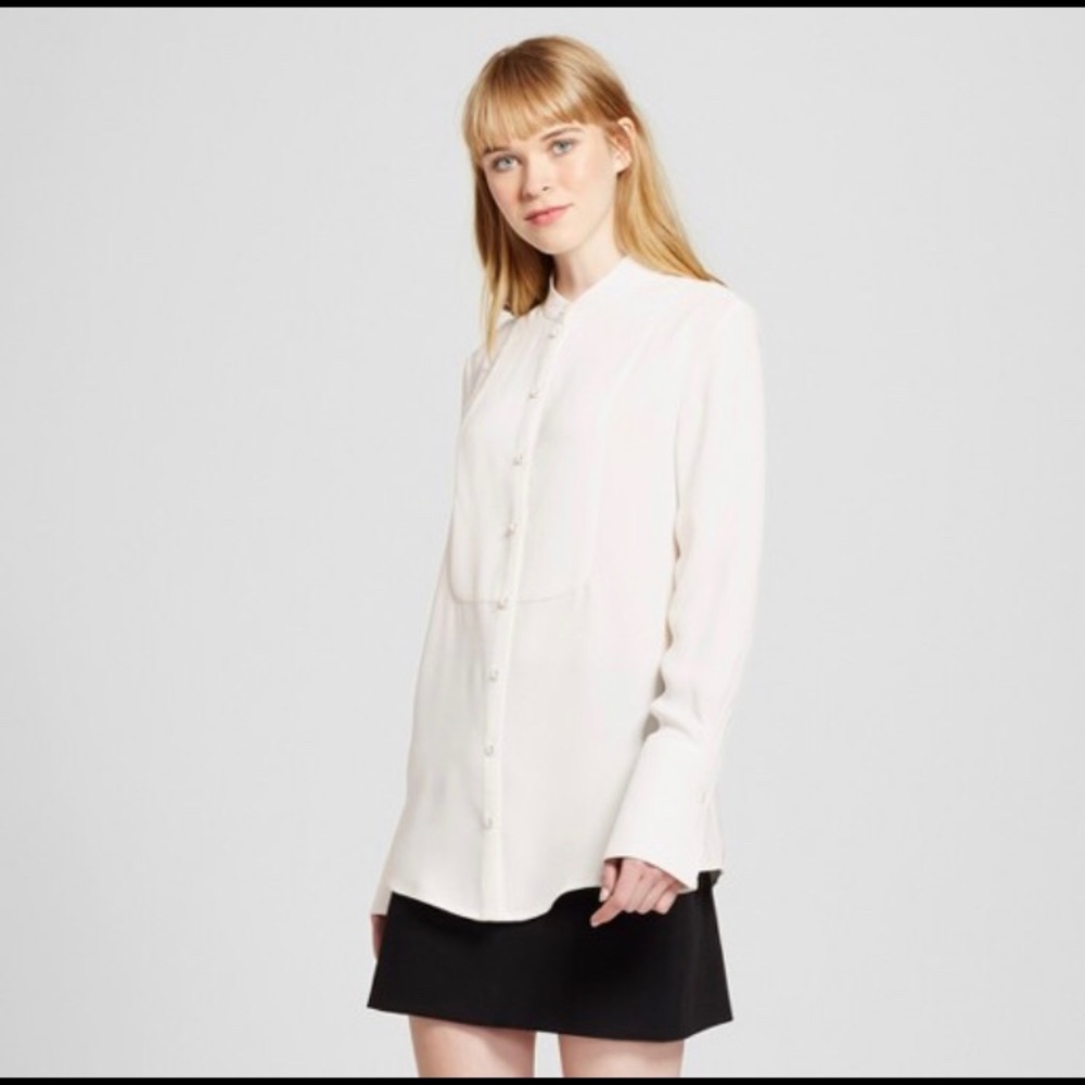 Victoria Beckham Target White Button Down Top